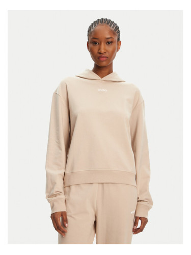 HUGO Суитшърт 50490594 Бежов Regular Fit