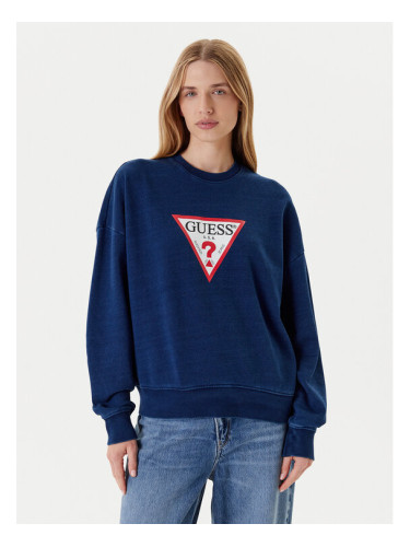 Guess Jeans Суитшърт W5YQ12 KCXQ1 Тъмносин Oversize