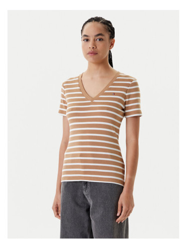 Tommy Hilfiger Тишърт New Cody WW0WW40584 Кафяв Slim Fit