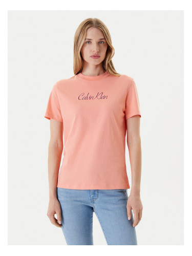 Calvin Klein Jeans Тишърт Classic Logo LV047C854G Оранжев Regular Fit