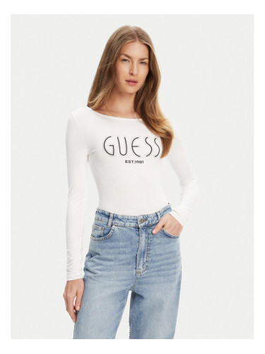 Guess Боди W5YP05 K68D2 Бял Slim Fit