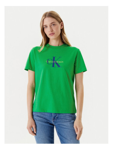 Calvin Klein Jeans Тишърт Hero Classic LV047B865G Зелен Regular Fit