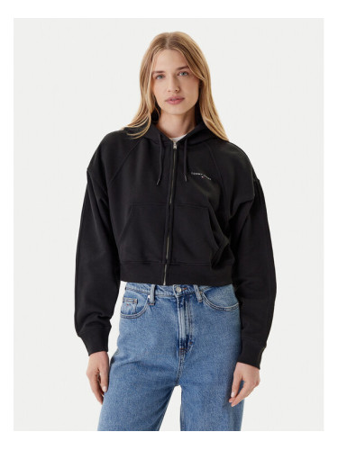 Tommy Jeans Суитшърт Linear DW0DW21163 Черен Boxy Fit