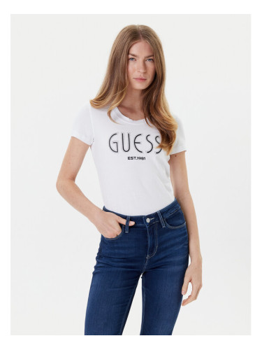 Guess Тишърт W5YI05 J1314 Бял Regular Fit