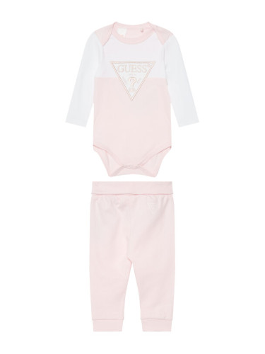 Guess Комплект боди и панталон H5YW08 J1314 Розов Regular Fit