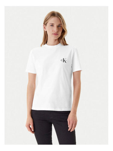 Calvin Klein Jeans Комплект 2 тишъртки LV047C905G Бял Regular Fit