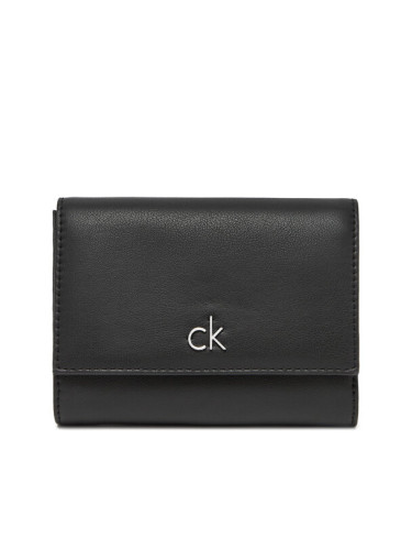 Calvin Klein Портфейл Ck Re-Lock Medium Trifold LV04F1035G Черен