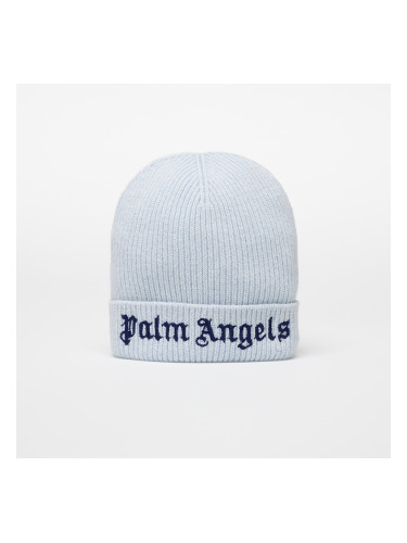 Шапка Palm Angels Kids Logo Knit Beanie Light Blue/ Navy Blue II