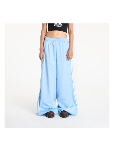 Панталони adidas Originals Satin Wide Leg Tracksuit Bottoms Ruffle 3-Stripes Clear Sky L