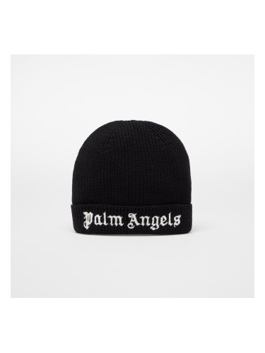 Шапка Palm Angels Kids Logo Knit Beanie Black/ Off White II