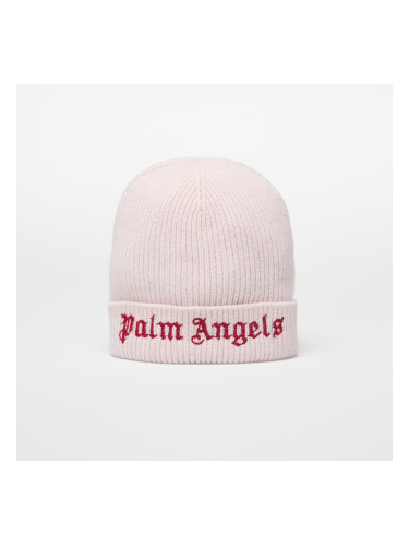 Шапка Palm Angels Kids Logo Knit Beanie Rose Pink/ Brick Red II