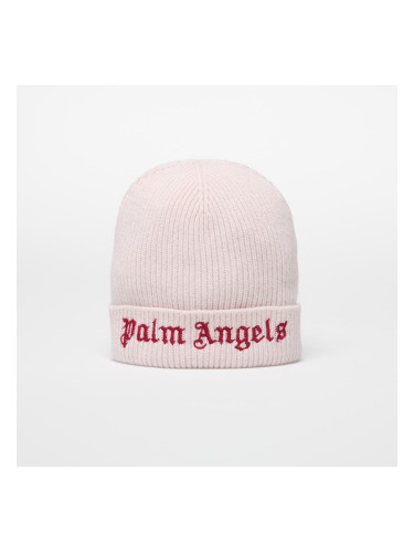 Шапка Palm Angels Kids Logo Knit Beanie Rose Pink/ Brick Red II