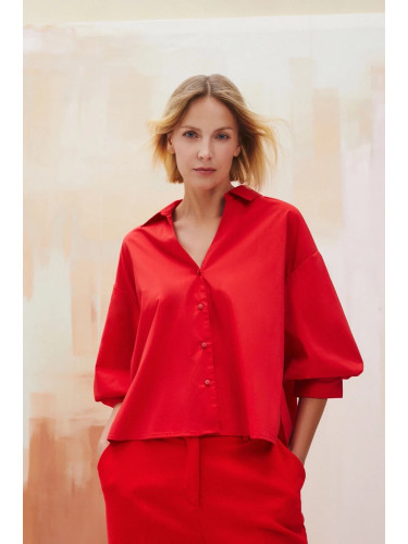 Marisse Women's Shirt L-Ko-4614 Red