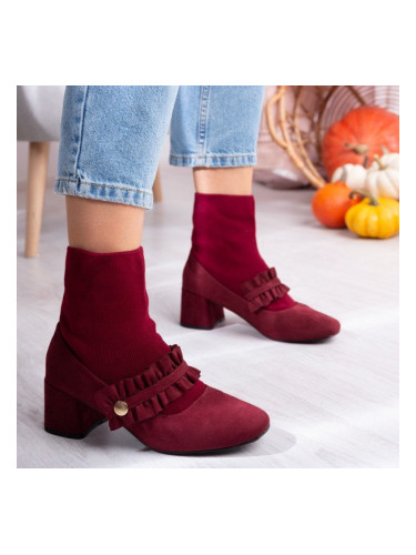 Resti Maroon pumps with sock Preciosa - Footwear