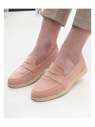 Resti Women's eco-suede moccasins in pink Daffer- Footwear