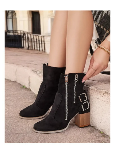 Resti Women's boots on the post in black Ferrgo- Footwear