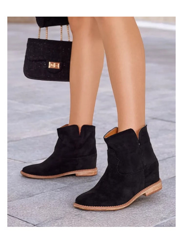 Resti Cowboy-style boots on a covered wedge Blueston