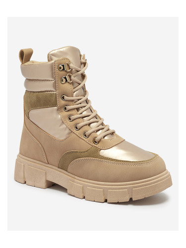 Resti Light brown women's insulated trapper boots Kasemi- Footwear