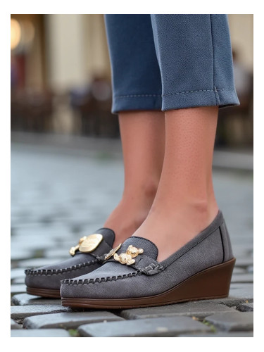 Resti Women's moccasins on a low wedge Mollan