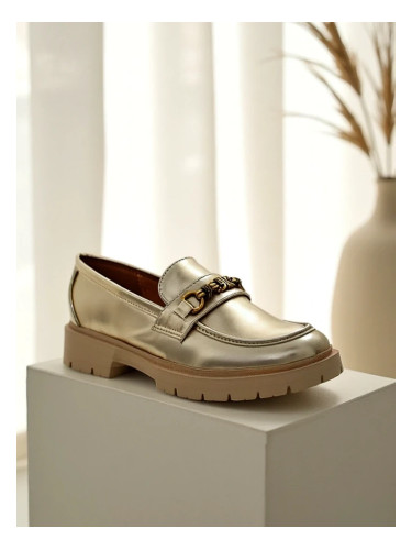 Resti Women's moccasins gold-plated Goldlove
