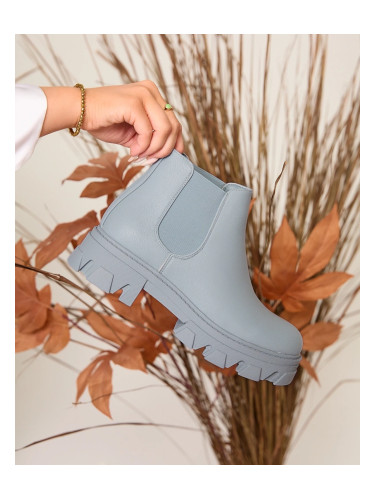 Resti Women's flat heeled boots in blue Alussady