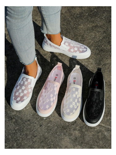 Resti Women's mesh loafers with flowers Emzos