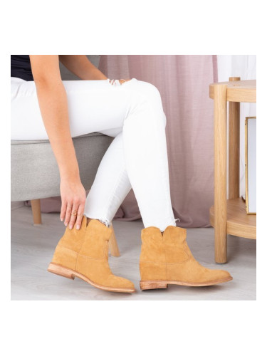 Resti Cowboy boots on an indoor wedge in camel Bluestone - Footwear 1