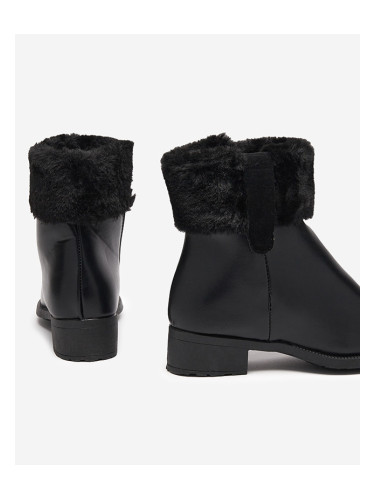 Resti Black women's boots with fur Sabola- Footwear