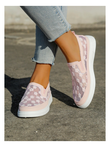 Resti Women's mesh loafers with flowers Emzos