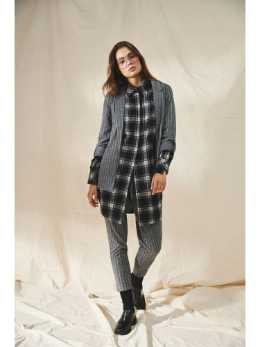 Marisse Shirt Dress With Tie Z-Su-3615 Black