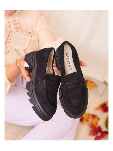 Resti Black women's openwork moccasins Lace Glide