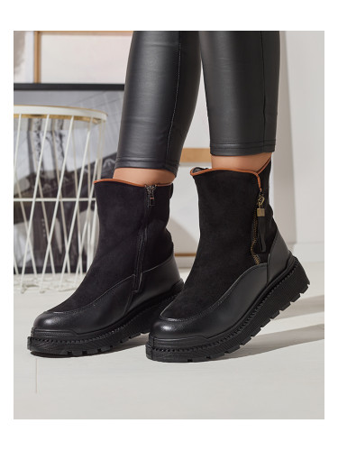 Resti Black women's flat-heeled boots Mefina- Footwear