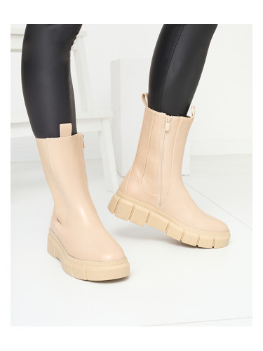 Resti Women's platform boots in beige Couell- Footwear