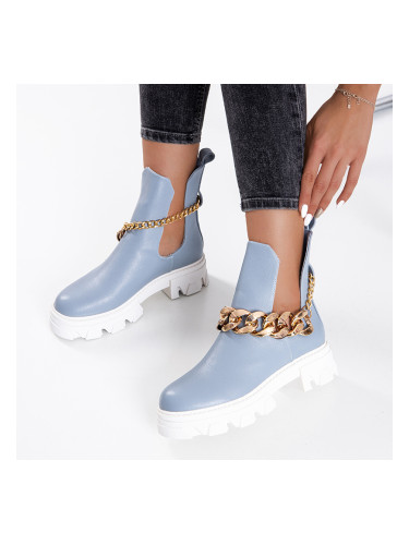 Resti Blue women's boots with chain Tenkay - Footwear