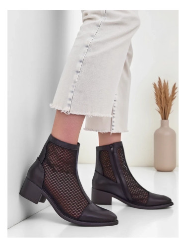 Resti Perforated Women's Low Heeled Ankle Boots Rowices