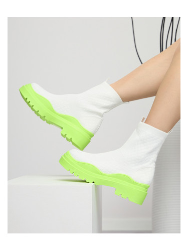 Resti White-green women's flat-heeled boots Seritis - Footwear
