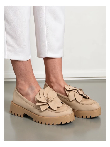 Resti Eco suede women's moccasins with Floverse flower