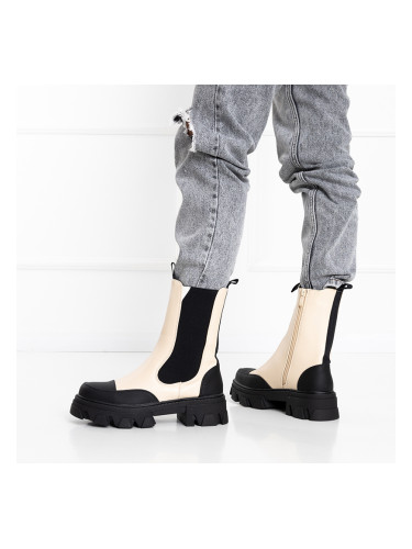 Resti Beige women's boots on a massive sole Rosidi - Footwear