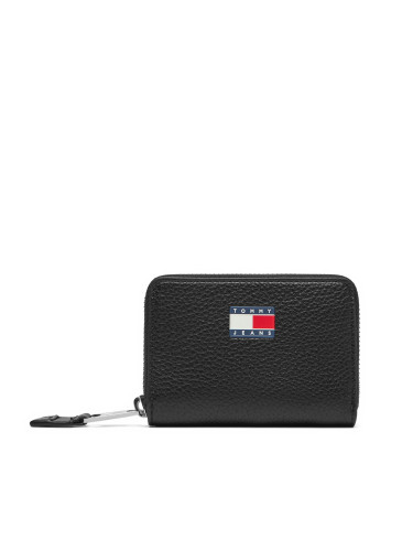 Портфейл Tommy Jeans Tjw Must Small Za AW0AW17642 Черен