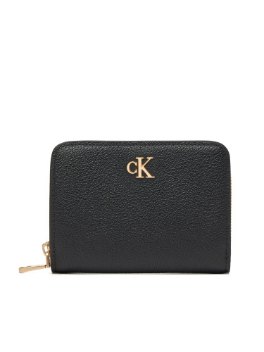 Портфейл Calvin Klein Minimal Monogrm Lthr Med Flap Zi LV04F1064G Черен