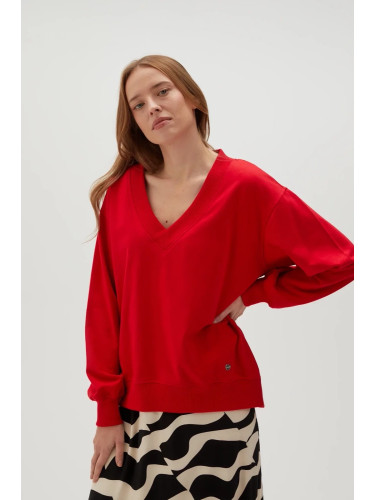 Marisse Women's Sweatshirt L-Bl-4608 Red