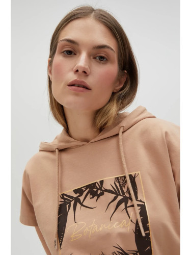 Marisse Women's Sweatshirt L-Bl-4604 L.Brown