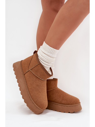 Boto Дамски Снежни Обувки На Платформа С Вълнен Вътрешен Човек Camel Vesirae