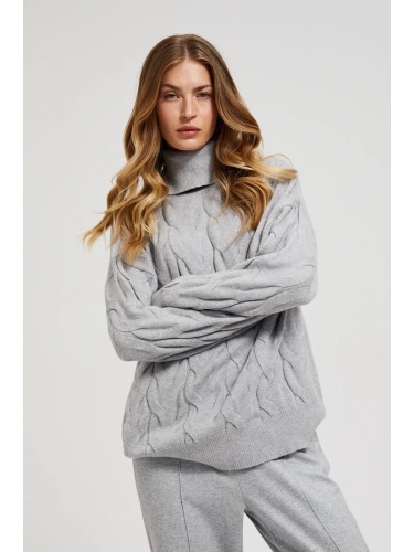 Marisse Women's Sweater Z-Sw-4564 Grey Mel