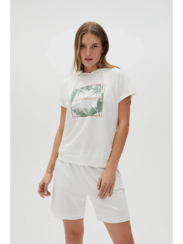 Marisse Women's Sweatshirt L-Bl-4604 Off White
