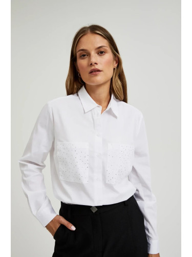 Marisse Women's Shirt L-Ko-4601 White
