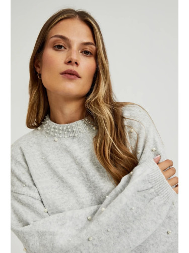 Marisse Women's Sweater Z-Sw-4538 Grey Mel