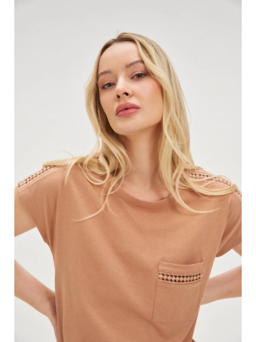 Marisse Women's T-Shirt L-Ts-4635 L.Brown