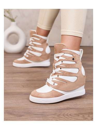 Resti Light brown Pamstinsa women's sporty boots on heels