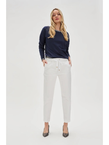 Marisse Women's Trousers L-Sp-4614 White